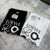 Hochwertiges Loewe Kurzarm T-Shirt Schwarz Baumwolle Print Kollektion