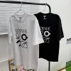 Luxuriöses Loewe Kurzarm-T-Shirt aus schwarzer Baumwoll-Print-Kollektion