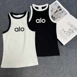 Premium Alo Weste Schwarz Print Kollektion