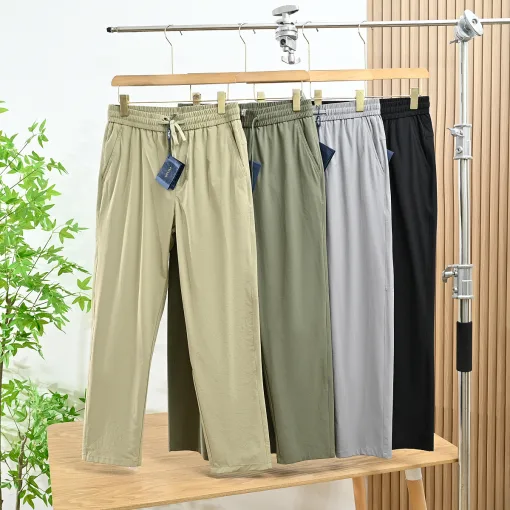 Hochwertige Prada Hose Schwarz Logo Luxus