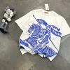 Hochwertiger Burberry-Baumwoll-Print im Kurzarm-Stil