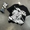 Hochwertiger Burberry-Baumwoll-Print im Kurzarmstil