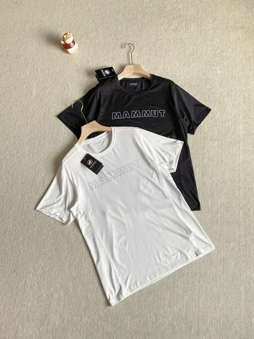 Premium Qualität Mammut Kurzarm Schwarz Polyester Logo Luxus