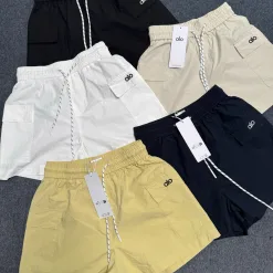 Hochwertige Alo Shorts Black Embroidered Collection