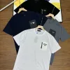 Premium Prada Kurzarm Schwarz Baumwolle Minimalist Kollektion