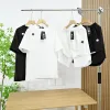Bestseller Descente Kurzarm Schwarz Seide Solid Style