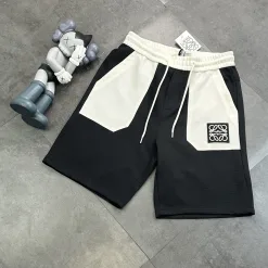 Premium Qualität Loewe T-Shirt Schwarz Bestickt Luxus