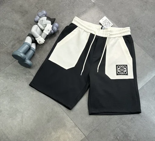 Premium Qualität Loewe T-Shirt Schwarz Bestickt Luxus