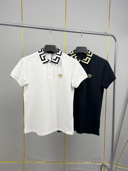 Luxus-Poloshirt von Versace im weißen Stil