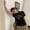 Luxus Acne Studios Kurzarm Weiß Print Luxus