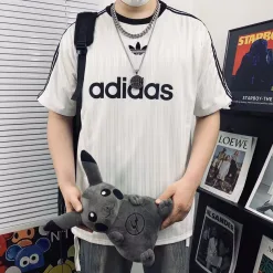 Luxus Adidas Kurzarm Weiß Gestreift Luxus