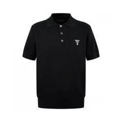 Hochwertige Prada Kurzarmhemden im klassischen Strickstil