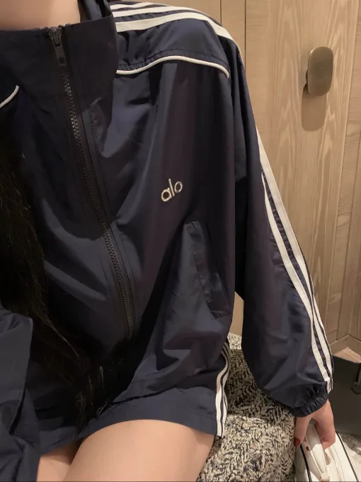 Hochwertige Alo Shorts Weißer Druck Luxus
