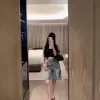 Premium Chrome Hearts Shorts Blue Denim Bestickt Luxus