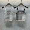Luxus-Hosenträger aus weißer Strickstickerei von Chanel