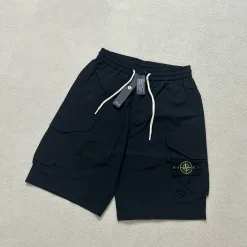 Luxus-Shorts von Stone Island aus schwarzer Wolle, klassischer Luxus