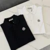 Premium Moncler Poloshirt Schwarz Baumwolle Klassischer Stil