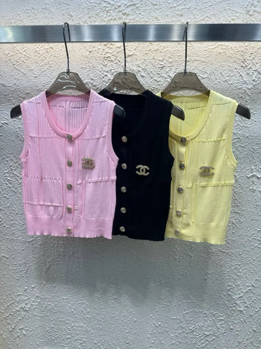 Bestseller Chanel Weste Pink Strickkollektion