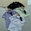 Premium Qualität Descente Kurzarm Lila Baumwolle Klassischer Stil