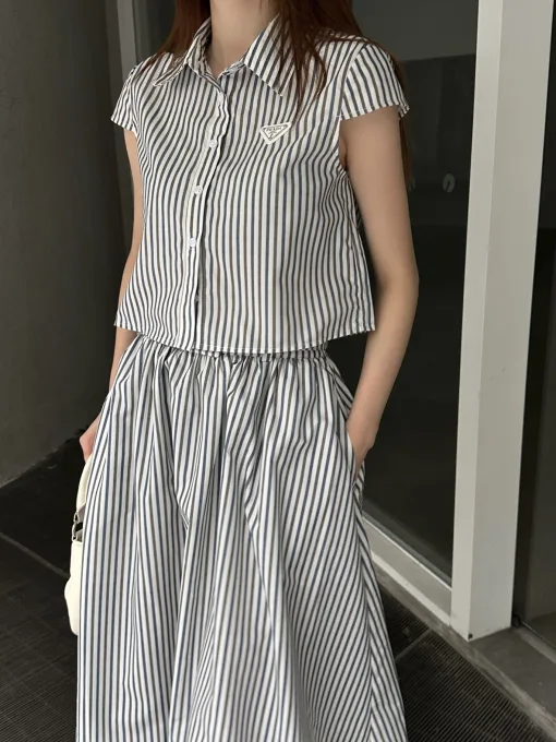 Hochwertiges Prada Shirt Gestreift Luxus