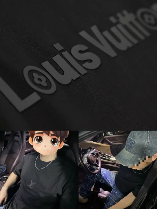 Luxus Louis Vuitton Kurzarmhemd Weißes Leder Klassischer Luxus
