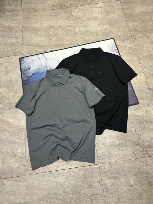 Luxury Descente Kurzarm Schwarz Atmungsaktiv Luxus