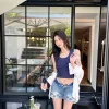 Bestseller Chanel Shorts Blue Denim Bestickt Luxus