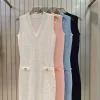 Balmain Weste in Premiumqualität, himmelblauer Strick-Jacquard-Stil