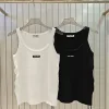 Bestseller Miu Miu Weste Weiß Strick Logo Kollektion