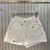 Bestseller Louis Vuitton Shorts White Denim Embroidered Collection