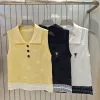 Hochwertige Dior Weste aus gelber Strickstickerei-Kollektion