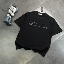 Luxus Gucci Kurzarm Weiß Baumwolle Klassischer Luxus