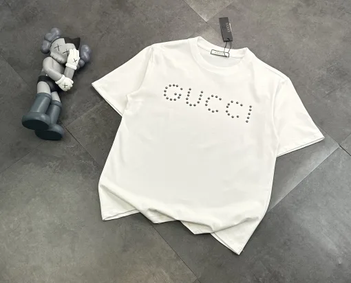 Premium Gucci Kurzarm Weiß Baumwolle Klassisch Luxus