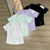 Luxury Descente Kurzarm Schwarz Baumwolle Logo Luxus
