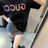 Hochwertiger Gucci Kurzarm Rosa Baumwolle Klassischer Stil