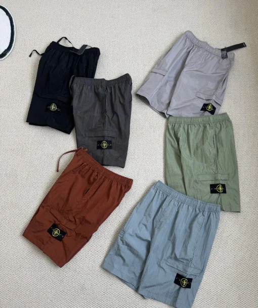 Premium Qualität Stone Island Shorts Schwarz Solid Luxury