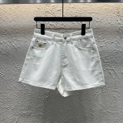 Meistverkaufte Dior Shorts im bestickten Stil aus weißem Denim