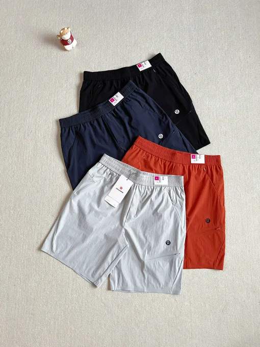Hochwertige Lululemon Shorts Schwarz Atmungsaktiv Luxus