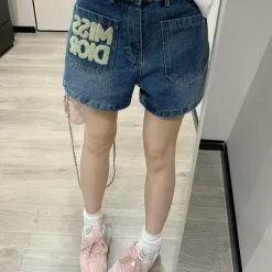 Bestseller Dior Shorts Blue Denim Washed Style
