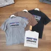 Premium Patagonia Kurzarm-Kollektion mit schwarzem Baumwolldruck