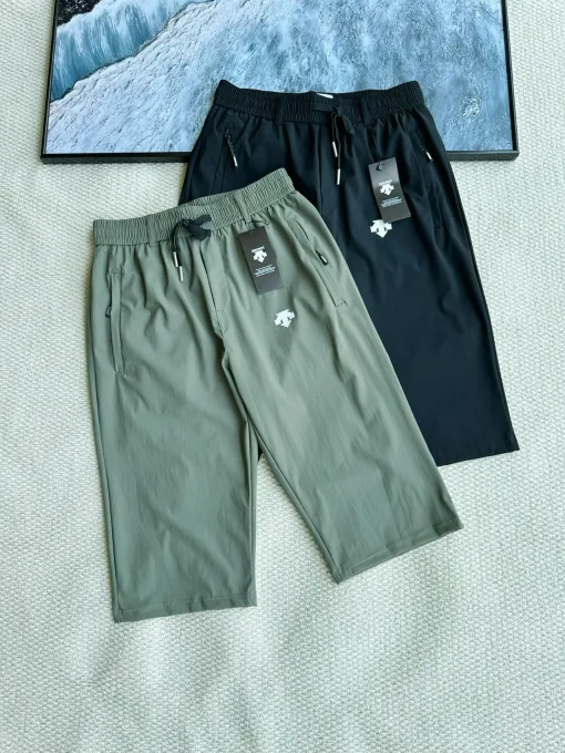 Hochwertige Descente Shorts aus schwarzer Seide, atmungsaktive Kollektion