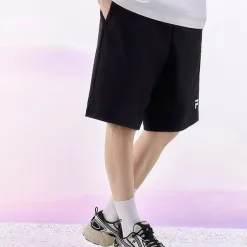 Luxuriöse Fila Shorts aus schwarzem Nylon im Casual-Stil