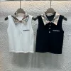 Premium Burberry Weste Weiß Strick Bestickte Kollektion