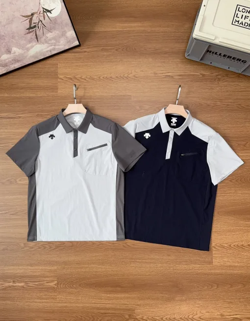 Premium Qualität Descente Kurzarm Navy Urban Style