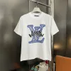 Luxus Louis Vuitton Kurzarm Weiß Baumwolle Logo Stil