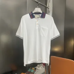 Luxuriöses Gucci-Poloshirt aus weißer Baumwolle mit Logo-Kollektion