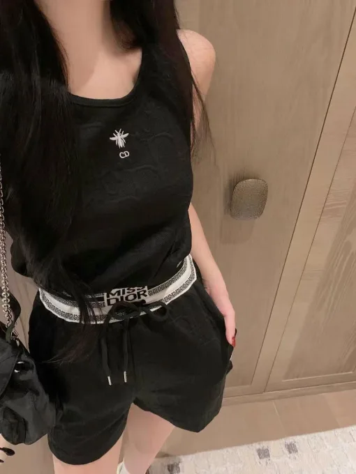 Hochwertige Dior Shorts Weißes Monogramm Luxus