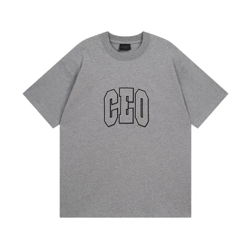 Luxus Balenciaga Kurzarm Baumwolle Logo Luxus