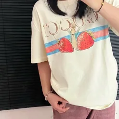 Hochwertiger Gucci-Baumwoll-Print im Kurzarmstil