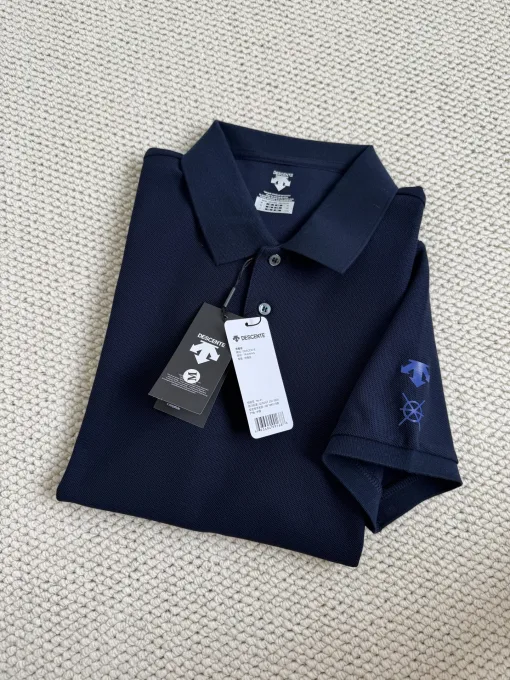 Luxury Descente Kurzarm Schwarz Baumwolle Casual Luxury